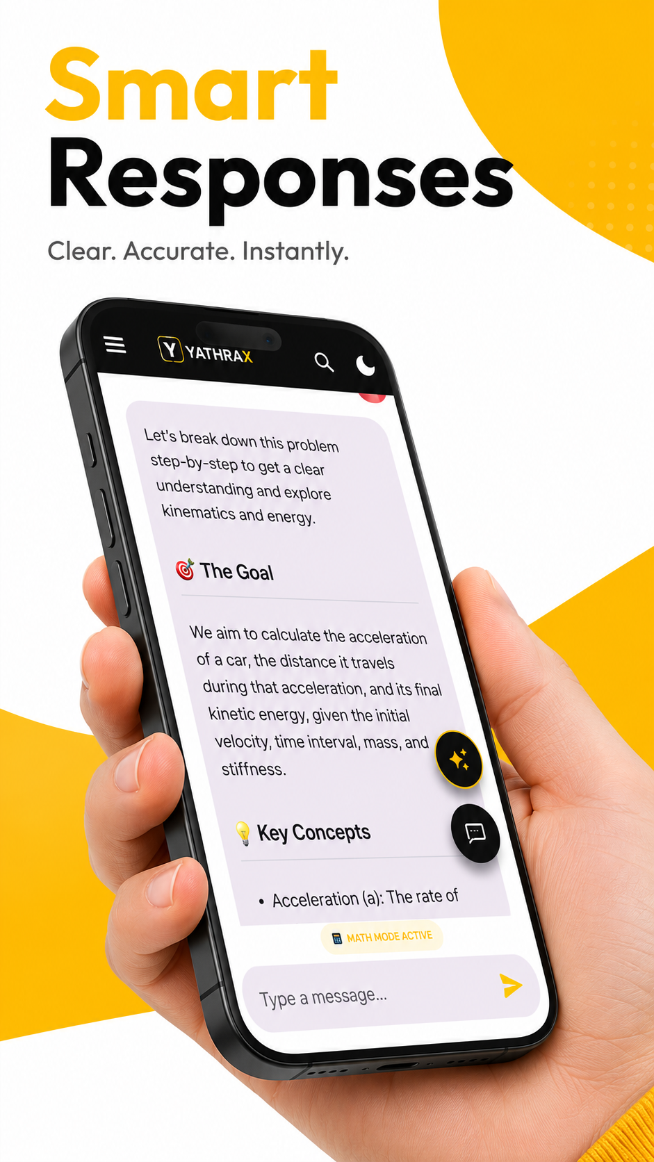 Yathrax clear and fast logic evaluation answer screen